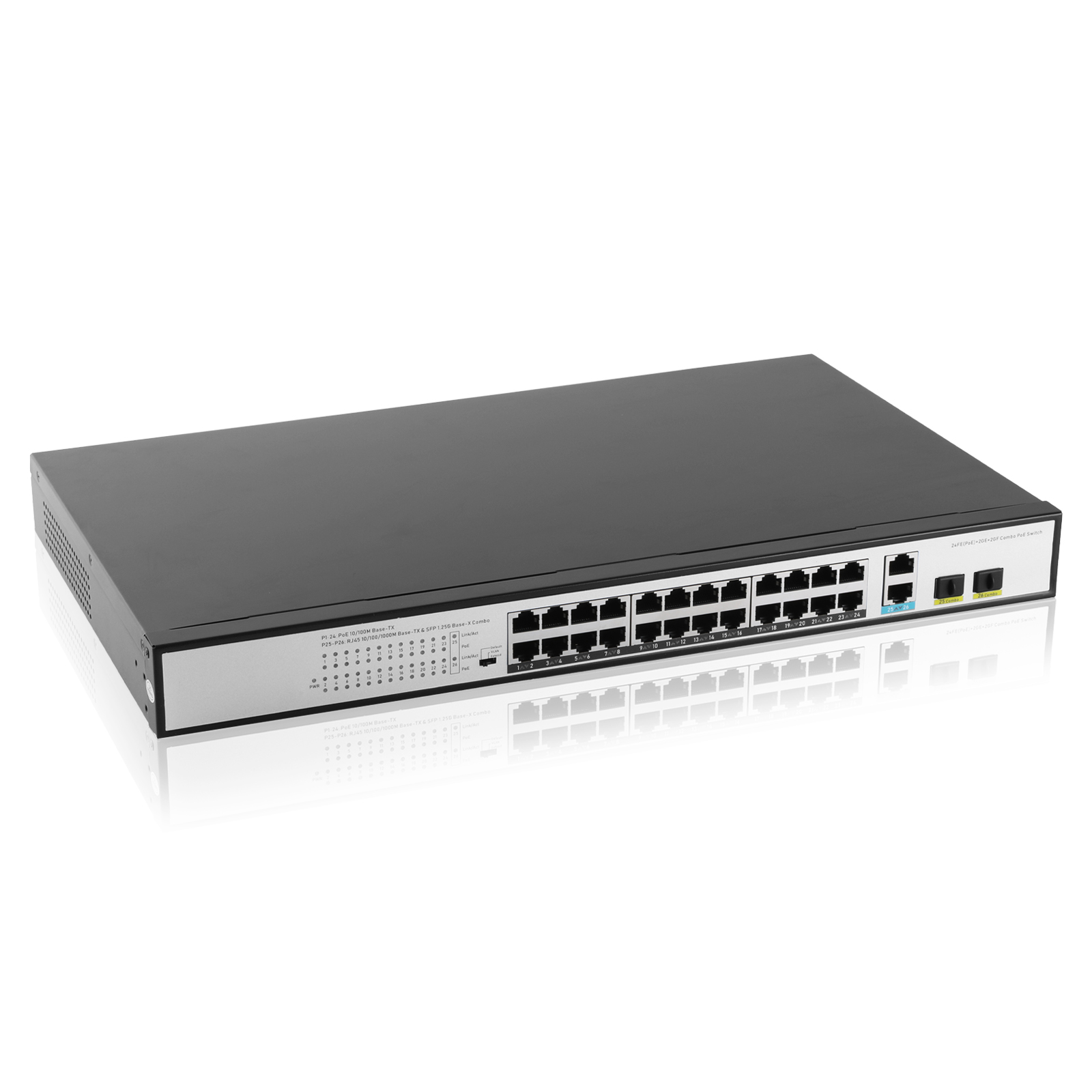 24+2+2Combo千兆PoE交换机